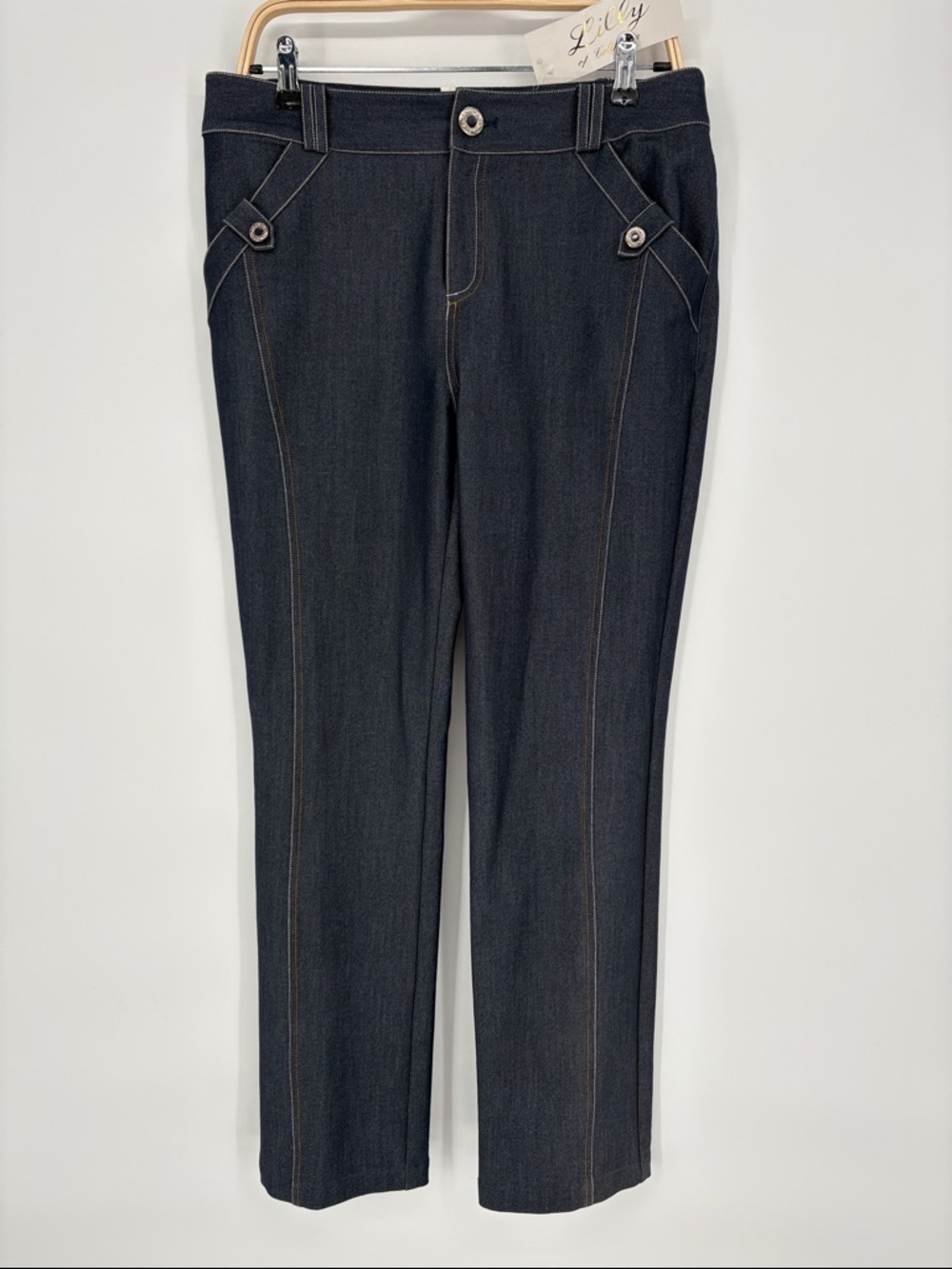 👾 Lilly of California Straight-Leg fancy Jeans in Dark Indigo